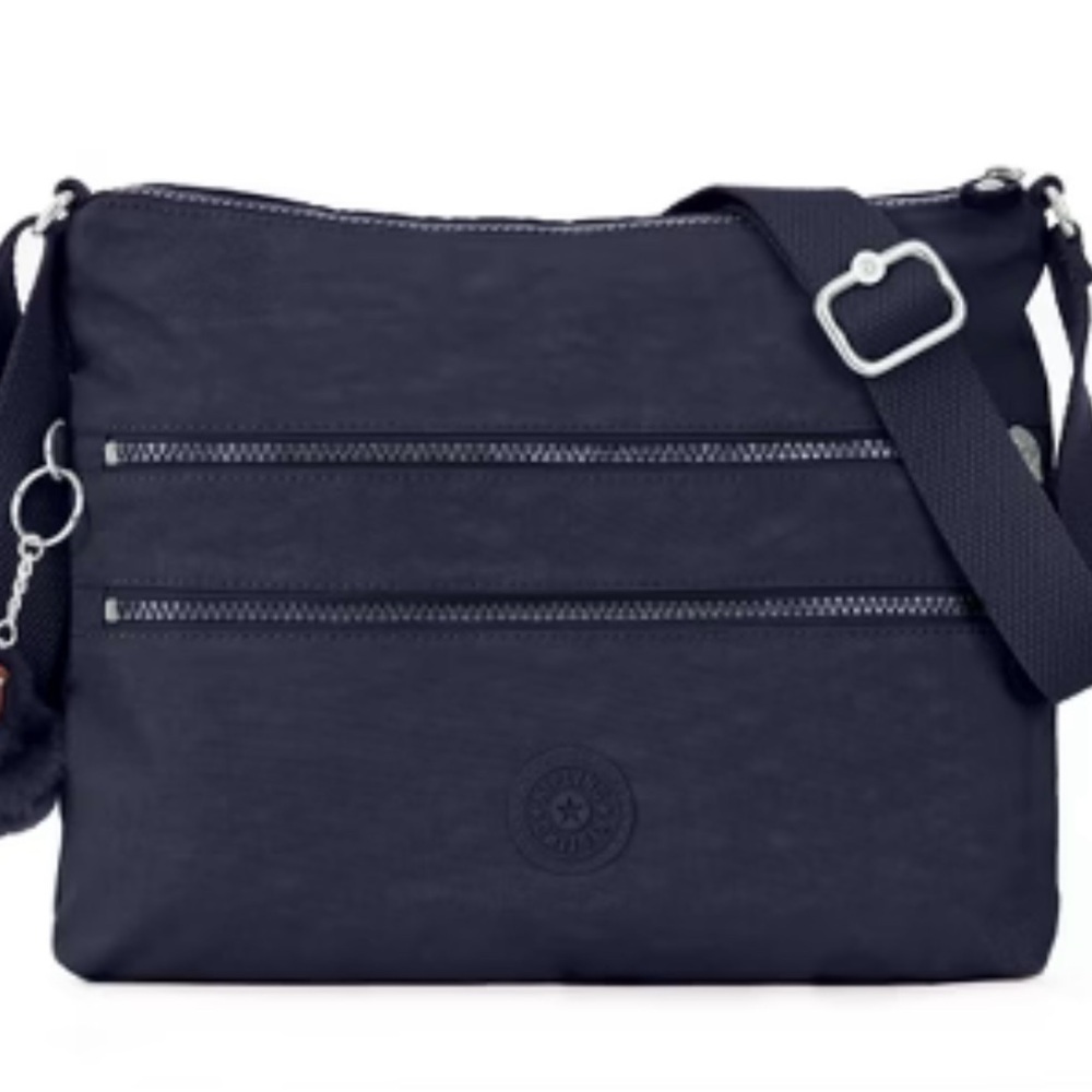 Kipling Navy Blue Crossbody Bag with Silver Details